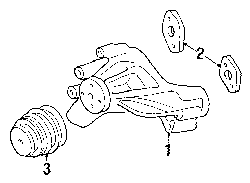 1994 GMC C2500 Cooling System, Radiator, Water Pump, Cooling Fan Diagram 1 - Thumbnail