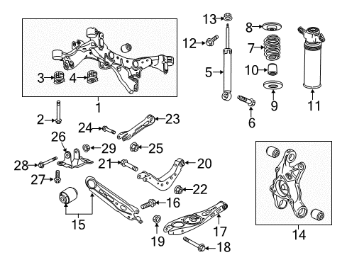 2016 Buick Envision Rear Suspension, Lower Control Arm, Upper Control Arm, Stabilizer Bar, Suspension Components Diagram