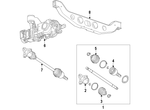 2020 Buick Encore Rear Axle, Axle Shafts & Joints, Differential, Drive Axles, Propeller Shaft Diagram
