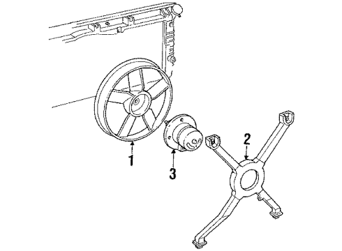 1993 Chevy Lumina Cooling System, Radiator, Water Pump, Cooling Fan Diagram 1 - Thumbnail