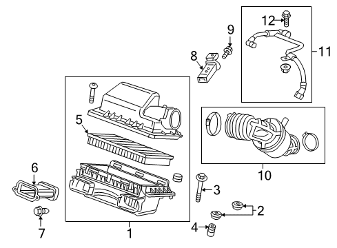 2016 Cadillac CT6 Air Cleaner Assembly Diagram for 84009416