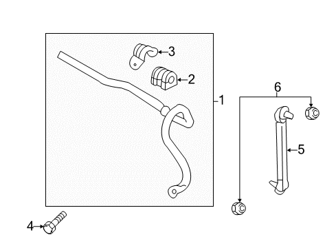 2017 Buick Verano Stabilizer Bar & Components - Front Diagram