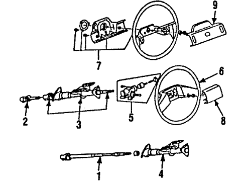 1987 Chevy Spectrum Ignition Lock Cylinder Diagram for 94148539