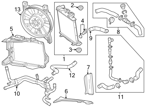 2024 Chevy Corvette Fan Assembly, Driver Side Diagram for 87828585