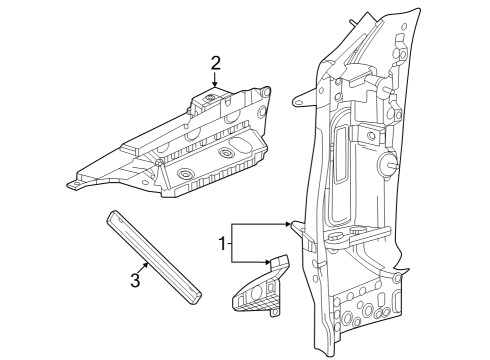 2023 Cadillac LYRIQ Hinge Pillar Diagram