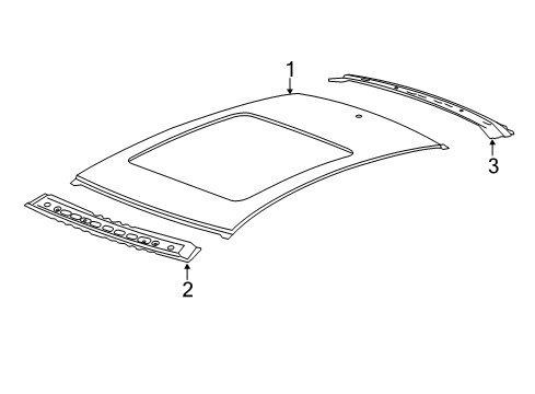 2020 Chevy Impala Roof & Components Diagram