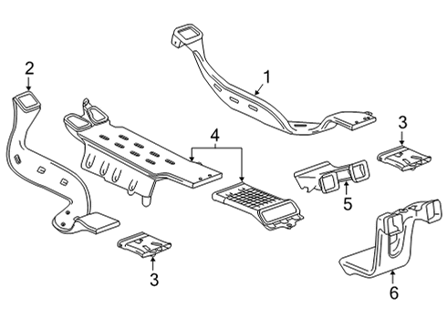2021 Chevy Silverado 2500 HD Ducts Diagram