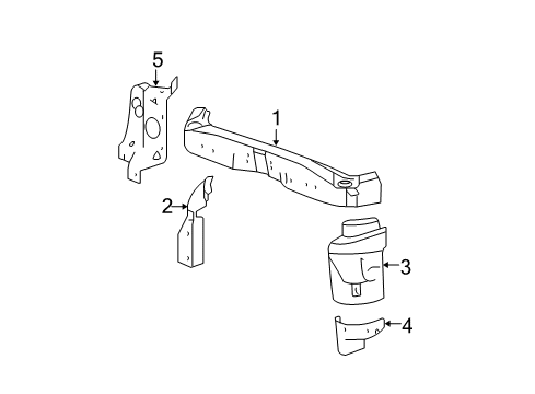 2010 Chevy HHR Radiator Support Diagram
