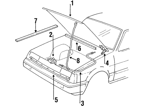 1987 Chevy Nova Lock Assembly Diagram for 94841579