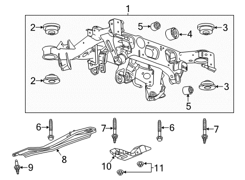 2022 Chevy Camaro Suspension Mounting - Rear Diagram