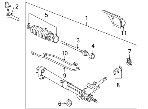 2008 Chevy Uplander P/S Pump & Hoses, Steering Gear & Linkage Diagram