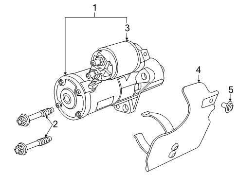 2013 Chevy Caprice Starter Diagram for 92223942