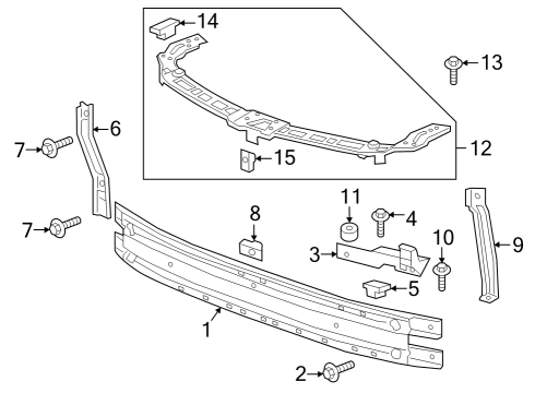 2023 Chevy Blazer Upper Support Diagram for 84623709