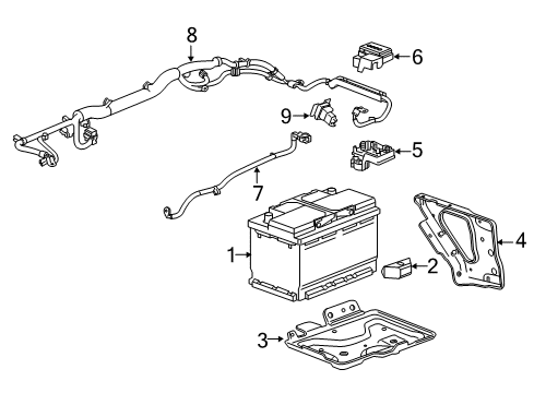 2020 Cadillac Escalade ESV Battery Diagram