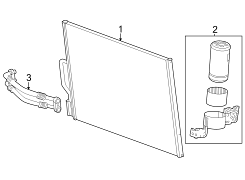 2023 Cadillac LYRIQ A/C Condenser Diagram