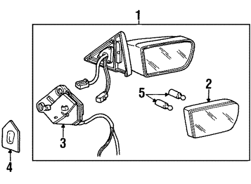 2002 Cadillac Eldorado Outside Mirrors Diagram