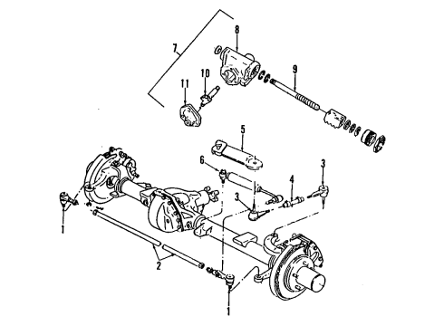 1988 Chevy K2500 Tie Rod End, Outer Passenger Side Diagram for 14026802