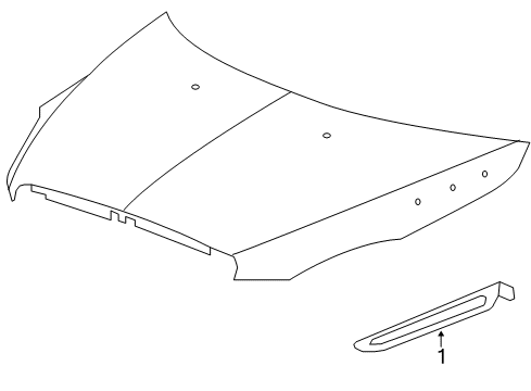 2012 Buick Enclave Exterior Trim - Hood Diagram