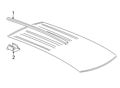 2005 Pontiac Montana Exterior Trim - Roof Diagram