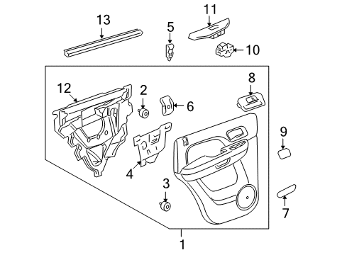 2012 Cadillac Escalade Front Door Diagram
