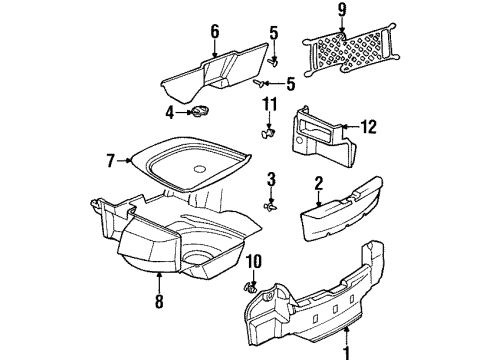 1999 Oldsmobile Aurora Interior Trim - Rear Body Diagram