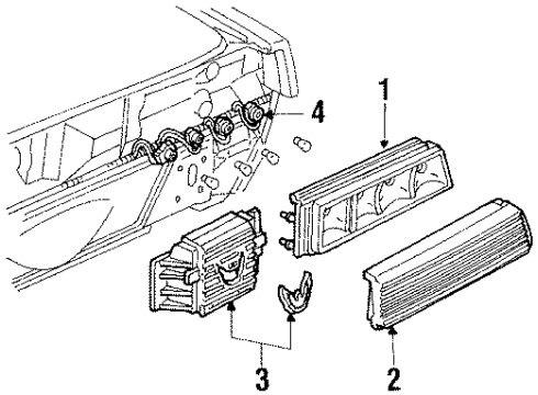 1991 Pontiac Firebird Tail Lamps Diagram