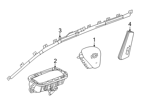 2020 Chevy Traverse Air Bag Components Diagram 1 - Thumbnail