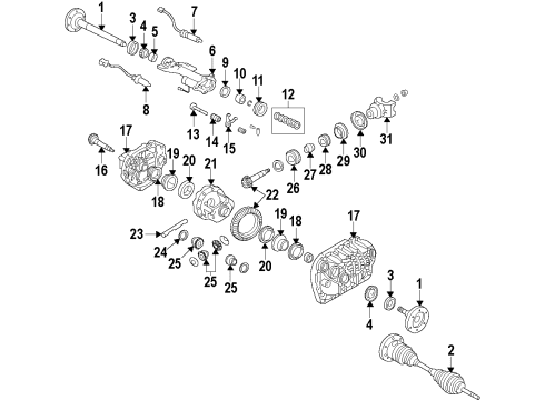 2014 Chevy Silverado 2500 HD Front Axle, Differential, Drive Axles, Propeller Shaft Diagram