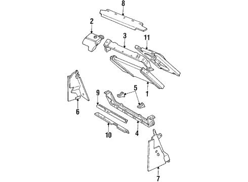 1986 Pontiac Fiero Upper Hose Diagram for 10024723