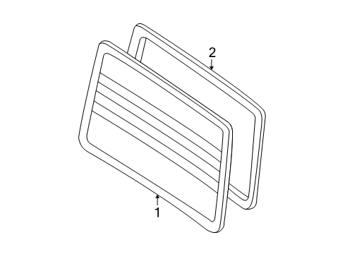 1999 Pontiac Sunfire Back Glass, Reveal Moldings Diagram