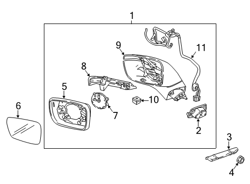 2022 Buick Enclave Outside Mirrors Diagram