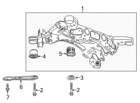 2022 Buick Enclave Suspension Mounting - Rear Diagram