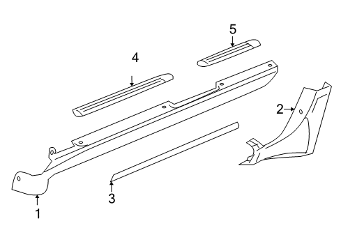 2004 GMC Envoy XL Exterior Trim - Pillars, Rocker & Floor Diagram 2 - Thumbnail