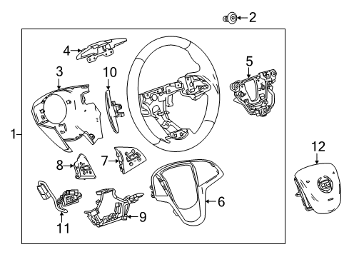 2017 Cadillac CTS Steering Column & Wheel, Steering Gear & Linkage Diagram