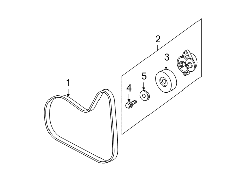 2004 Saturn Vue Belts & Pulleys Diagram
