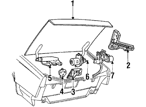 1992 Oldsmobile Toronado Trunk Diagram