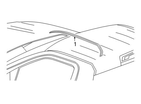 2019 GMC Sierra 1500 Roof Molding, Passenger Side Diagram for 84610432