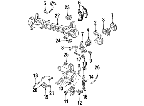 1999 Cadillac Eldorado Control Arm Bushing, Rear Diagram for 1627757