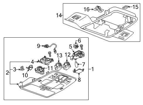 2015 Chevy Malibu Overhead Console Diagram