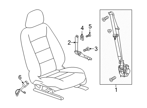2022 Chevy Equinox Front Seat Belts Diagram