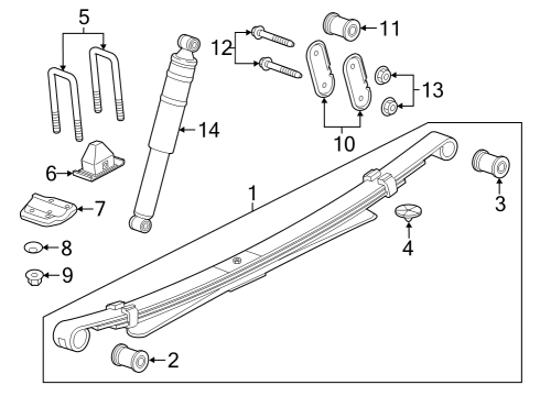 2023 GMC Canyon Rear Suspension Diagram 1 - Thumbnail