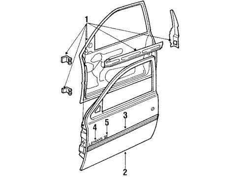 1989 Pontiac LeMans Nameplate Diagram for 90244692