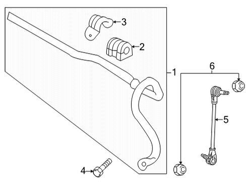 2024 Chevy Trailblazer Stabilizer Bar & Components - Front Diagram
