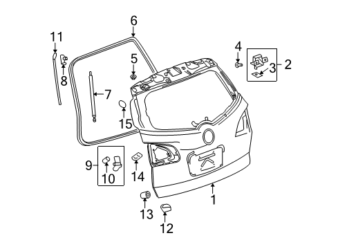 2012 Buick Enclave Gate & Hardware Diagram
