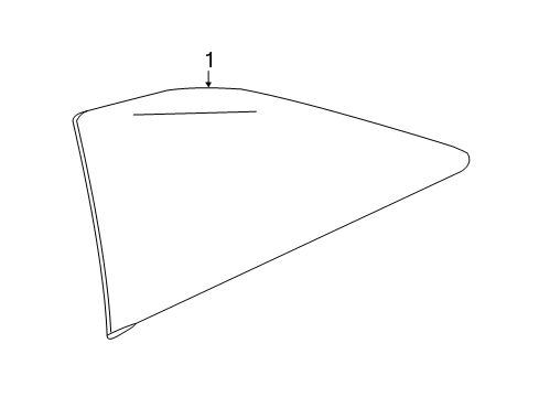 2016 Cadillac ATS Quarter Panel - Glass & Hardware Diagram