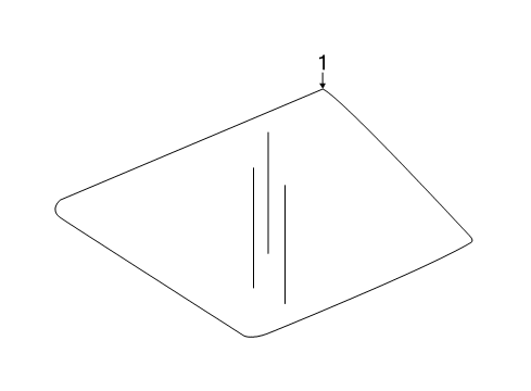 2023 Chevy Traverse Glass & Hardware - Quarter Panel Diagram