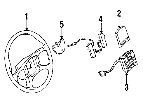 1993 Pontiac Grand Prix Steering Wheel Diagram for 16750739