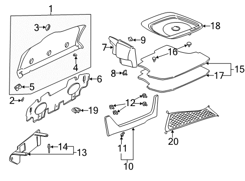 2005 Buick LeSabre Interior Trim - Rear Body Diagram