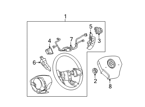 2005 Buick LaCrosse Steering Column, Steering Wheel & Trim Diagram 4 - Thumbnail