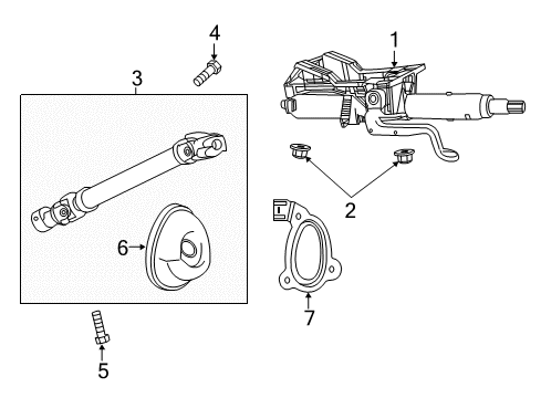 2017 Chevy SS Steering Column & Wheel, Steering Gear & Linkage Diagram